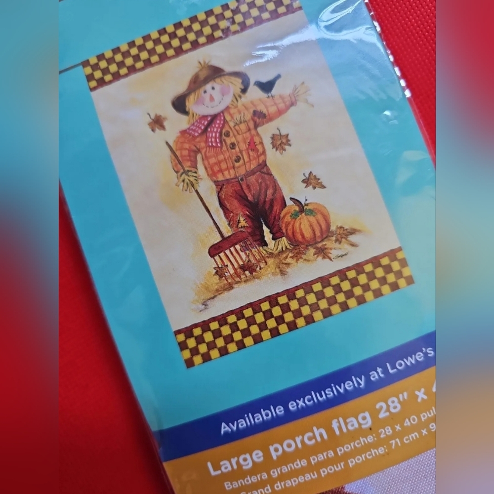 New Fall Scarecrow Porch Yard Flag